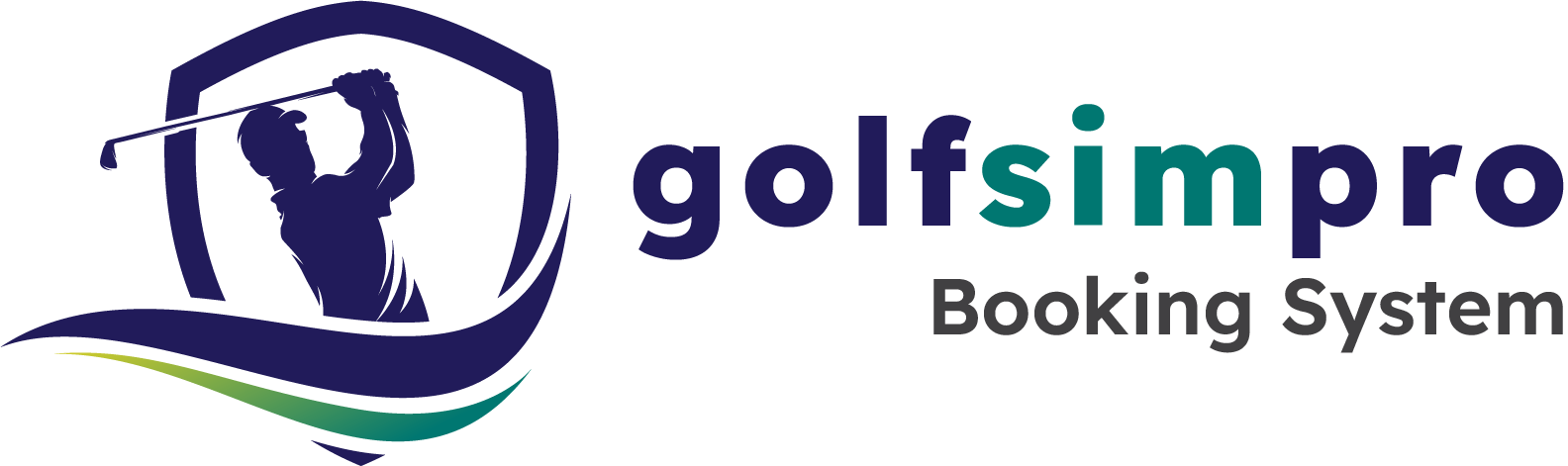 Golf sim pro online simulator booking system logo